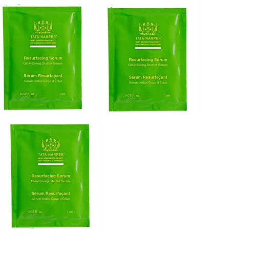 New Tata Harper Resurfacing Serum 3 Sample Packets = .09oz!!! - Image 1 of 1