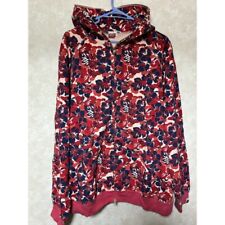 A Bathing Ape Full Zip Parka Hibiscus Camo Red