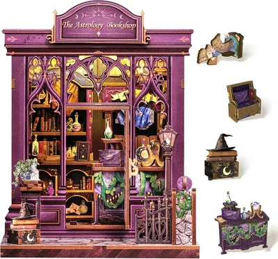Book Nook Kit DIY Miniature Dollhouse Booknook Kit for Adults and Teens Tiny - Image 1 of 4