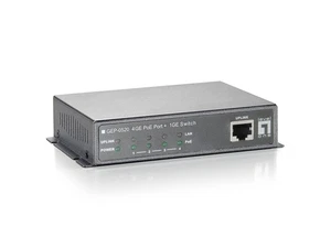 Level One GEP-0520 4-portowy gigabitowy PoE z 1-portowym przełącznikiem biurkowym (w tym Power Ada - Zdjęcie 1 z 8
