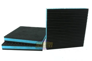 ﻿(3) Anti Vibration Pad 6x6 7/8" Isolation Dampener Blue Heavy Duty Audio HVAC - Picture 1 of 6