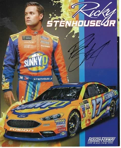 RICKY STENHOUSE JR NASCAR CUP SERIES Autographed 8X10 HERO CARD - 2017 SUNNY D - Picture 1 of 1