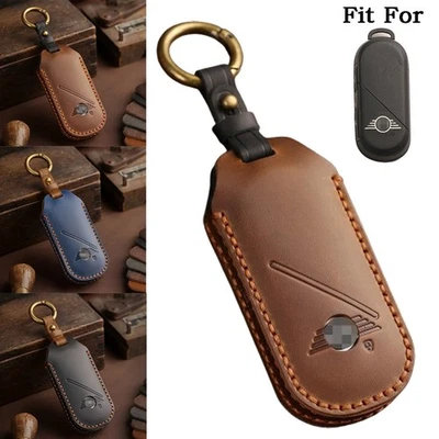 Funda protectora de cuero para llavero de coche remoto para BMW Mini Clubman Countryman Cooper Foto 1 de 4
