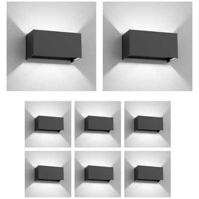 Wandleuchte CUBEL für außen, anthrazit, IP65, Up & Downlight, inkl. 2 LED - Bild 1 von 4