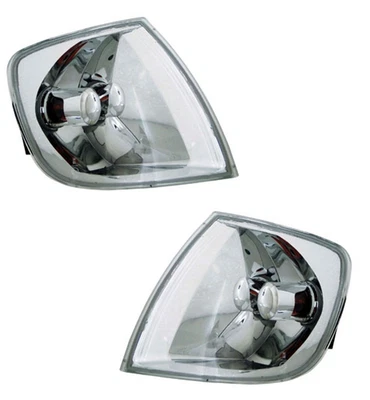 Kit frecce anteriori per Vw Polo 6N2 99-01 frecce vetro trasparente cromo bianco - Immagine 1 di 4