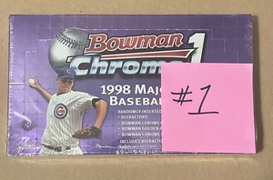 1998 Bowman Chrome Baseball HOBBY Box Series 1 Factory Sealed Box - Picture 1 of 3