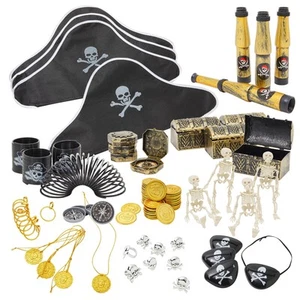 100 Piece Pirate Birthday Party Supplies, Decor and Toys for Party Favors - Picture 1 of 7