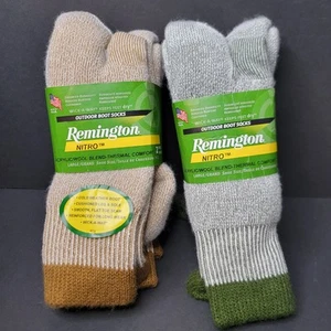 Lot Of 2 Remington NWT Outdoor Boot Socks Nitro USA Thick Wool Blend - Picture 1 of 6