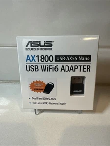 ASUS Dual Band AX1800 USB WiFi Adaptateur USB-AX55Nano USB 2.0 Gen1 WPA3 - Photo 1/6