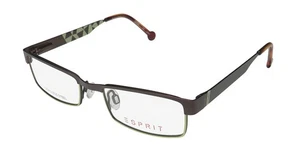 NEW ESPRIT 17412 EYEGLASS FRAME 535 RECTANGULAR BROWN METAL & PLASTIC FULL-RIM - Picture 1 of 8