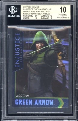 2017 DC Comics Injustice Gods Among Us Holofoil GREEN ARROW BGS 10 Pristine Pop1 - Image 1 of 2