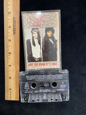 Milli Vanilli Girl You Know It's True Cassette Tape  1989 VG  Gag Gift Free Ship - Image 1 of 4