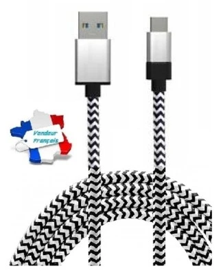 Cable USB Lujo Cordón Tipo C Carga Transferencia Datos Rápido 3.1A para Motorola - Imagen 1 de 4