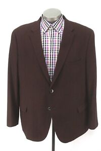 mens red wine CARAVELLI blazer suit jacket sport coat plus size 52 R