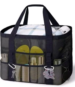 XX-Large Mesh Beach Bag Tote with 9 Pockets for Vacation/Travel & Beach Essentia - Picture 1 of 10