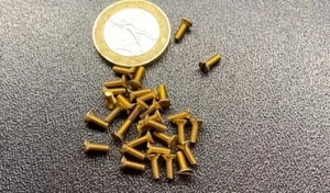 Tornillo de máquina de cabeza plana de latón ranurado 2-56 x 1/4" de longitud, 100 piezas - Imagen 1 de 24