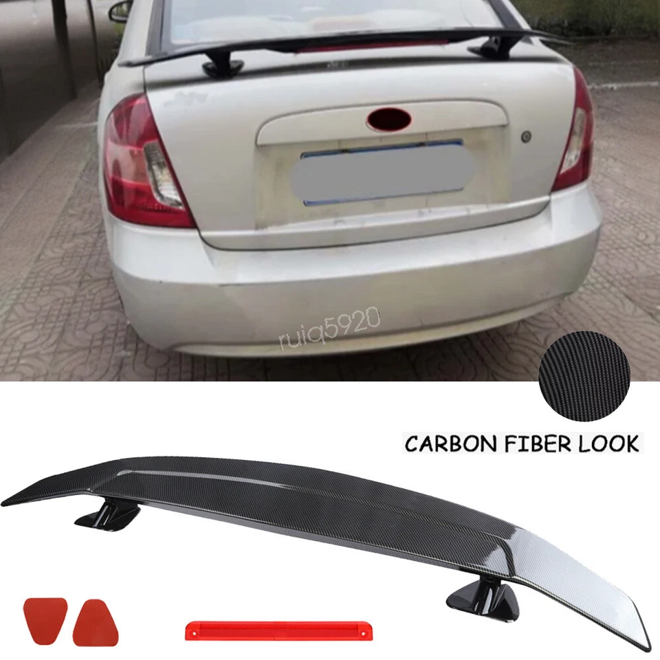 For Hyundai Accent 46''GT-Style Carbon Fiber Style Rear Trunk Spoiler Lip Wing Foto 1 de 4