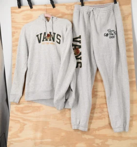 VANS Hoodie Sweatpants Joggers Set Off The Wall Size Small-Medium - Grey - Picture 1 of 12