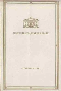 Deutsche Staatsoper Berlin: Cosi Fan Tutte von Mozart Programmheft 16.05.1961 - Bild 1 von 2