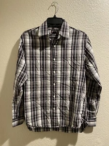 Michael Kors Button Up Long Sleeve Plaid Collared Shirt Mens Size Small EUC - Picture 1 of 8