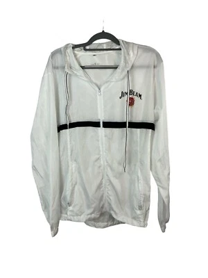 Chaqueta cortavientos con cremallera completa blanca talla XL de Jim Beam para hombre Foto 1 de 4