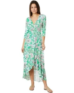 Lilly Pulitzer Moana Maxi Dress Spearmint Blossom Views sz Medium - Picture 1 of 3