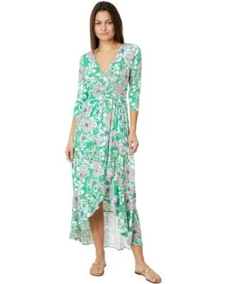 Maxi Vestido Lilly Pulitzer Moana Menta Flor Vistas Talla Mediana Foto 1 de 3