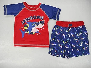 Juego de camisas y pantalones cortos de baño de manga corta de cuatro mangas cortas para niños pequeños tallas 2T - 4T - Imagen 1 de 3