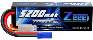 Zeee 3S Lipo Battery 11.1V 5200mAh 57.72Wh 80C Hard Case Battery EC5 Connector - Picture 1 of 4