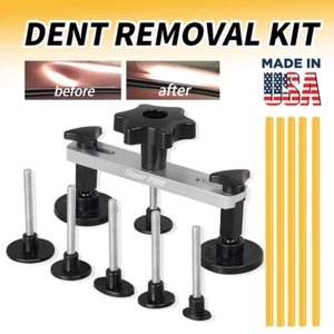 Car Paintless Dent Puller Tabs Bridge Lifter Body Repair Hail Removal Tools Kit - Picture 1 of 12