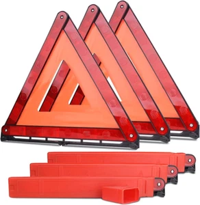 Safety Triangle Kit Road Emergency Warning Reflector Roadside Reflective Early W - Picture 1 of 12