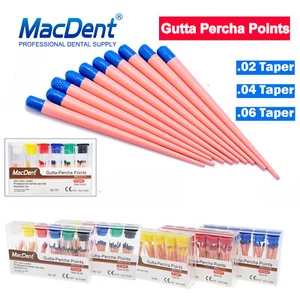 Puntos de gutta percha endodoncia conducto radicular dental 60/120 piezas .02/.04/.06 cono - Imagen 1 de 29