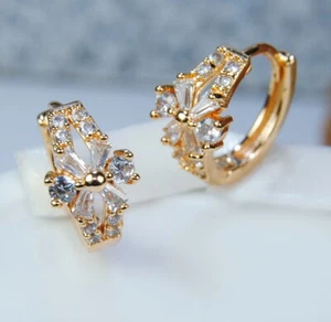 Damen,Ohrringe begehrte Cocktei Filled Gold K18 /750er, Edelstein Topas - Bild 1 von 2