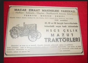 Tractor de colección HSCS Middle East Print AD 1938 Hofherr Schrantz Clayton Hungría - Imagen 1 de 1