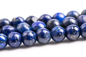 5 mm Tiefblau Lapislazuli Perlen Klasse A+ Nugget Rund Edelstein Lose Perlen - Bild 1 von 4