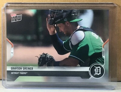 2021 TOPPS NOW Road to Opening Day #OD-112 GRAYSON GREINER TIGERS Print Run 502 - Image 1 of 2