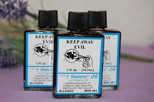 Keep Away Evil Magickal Oil (1) 4DRMs , Keep Away Curses, Hexes Santeria, Hoodoo - Picture 1 of 5