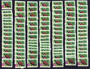 2004 Australia 5c Red Lacewing Butterfly Stamps BULK LOT x 100 Used - Picture 1 of 2