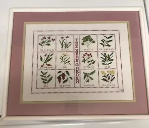 Vintage incorniciato 17,5 x 14" Granny Core ago "Il giardino delle erbe" 1986 - Foto 1 di 11