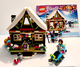 LEGO FRIENDS Set # 41323 Snow Resort Chalet Complete WITHOUT Box