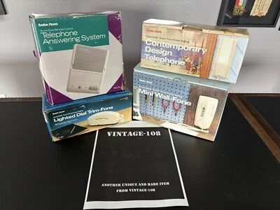 Vintage Radio Shack Telephone Answering Machine, Telephone Lot/4 2 phones used - Image 1 of 2