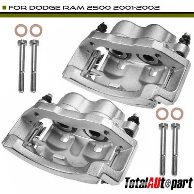 2 件盘式制动卡钳带支架左右后适用于道奇 Ram 2500 2001 - 2002 — 第 1/4 张图片