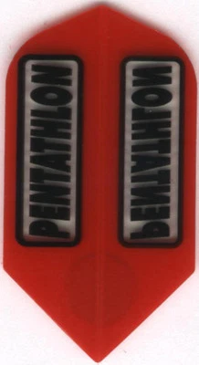 TON JUNKIE DARTS Red PENTATHLON Slim Dart Flights: 3 per set