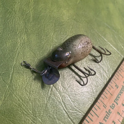 Vintage Creek Chub Wooden  Tiny Tim Minnow Antique Fishing Lure Silver Flash - Image 1 of 4