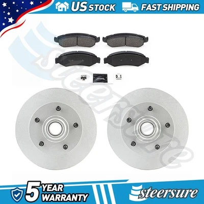 Front Automotive Disc Brake Rotors Brake Pads Kit for 1973-1983 Ford F-100 - Image 1 of 4