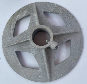 Dock Post Cast Aluminum Pipe Base/Foot Plate 2” Pipe - Foto 1 di 4