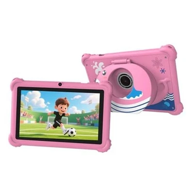Kids Tablet 7 inch Android Toddler Edition, IPS Screen, 4GB RAM 32GB ROM, Pink - Image 1 of 4