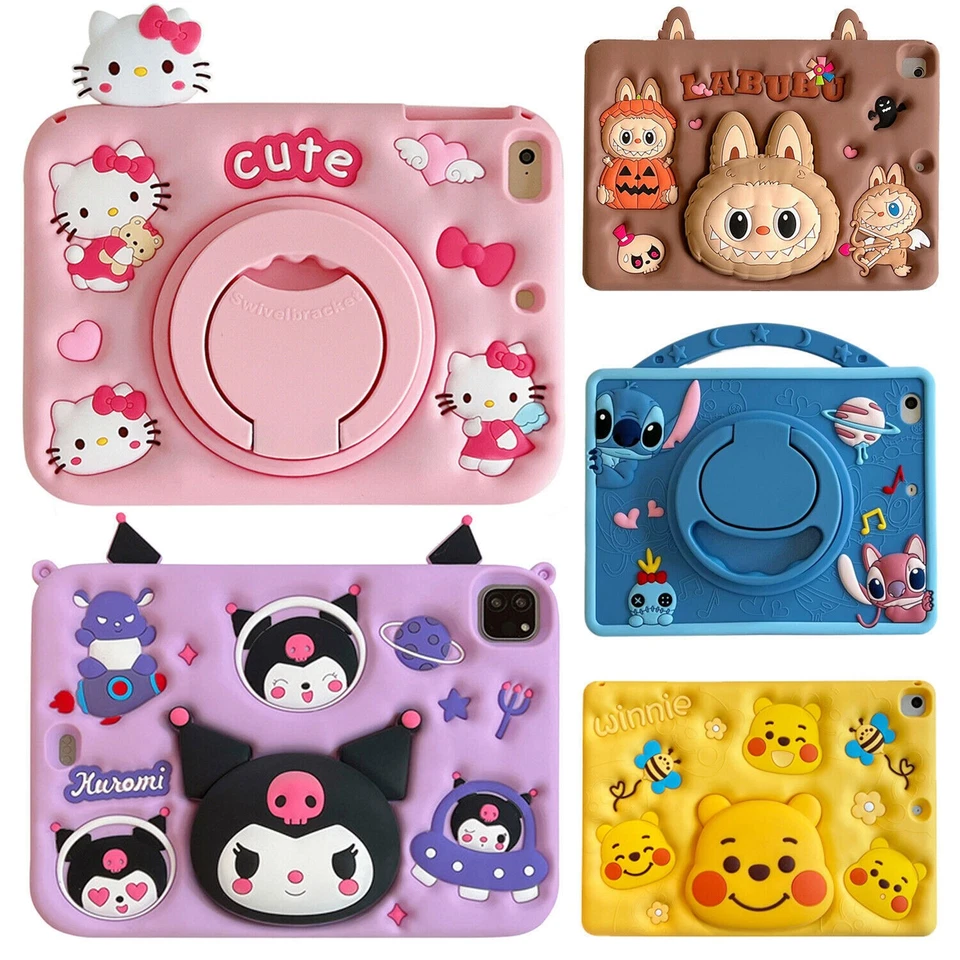 Funda blanda con mango de soporte a prueba de golpes para niños para iPad A16 Air 11 pulgadas M3 2025 Foto 1 de 4