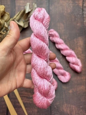 100% Mulberry Luxury Silk Thread For Embroidery Emblem Stitch Sewing - PINK - Image 1 of 4