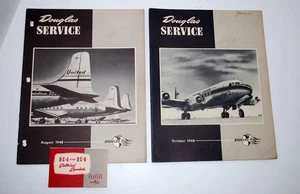 Original 1948 Douglas DC-6/DC-4 Aircraft Service Booklets (2 ea. as 1 lot) - Picture 1 of 17